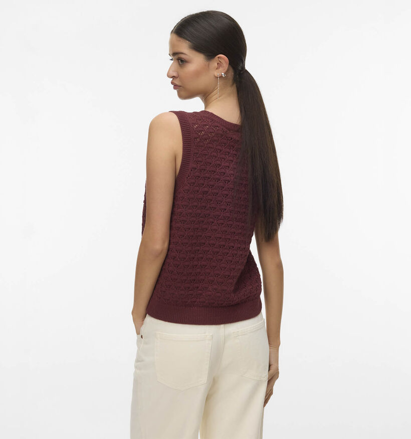 Vero Moda Jaqueline D&eacute;bardeur en Bordeaux pour femmes (367203)