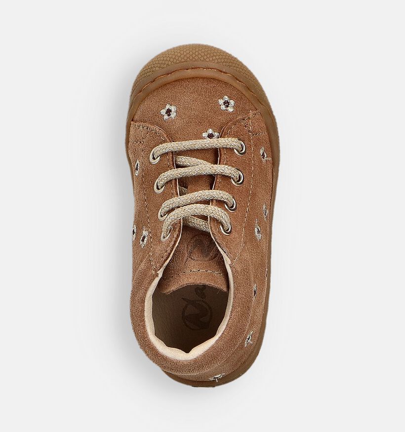 Naturino Cocoon Embroidery Chaussures pour bébé en Cognac pour filles (364277) - pour semelles orthopédiques