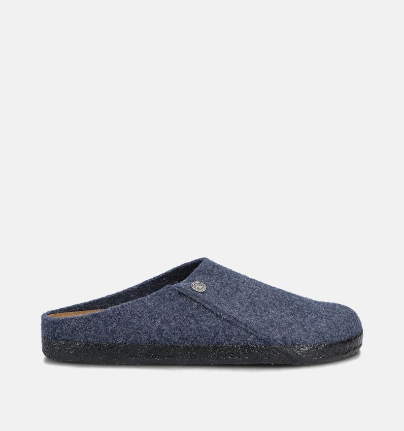 Birkenstock Zermatt Pantoufles en Bleu foncé pour hommes (362206) - pour semelles orthopédiques