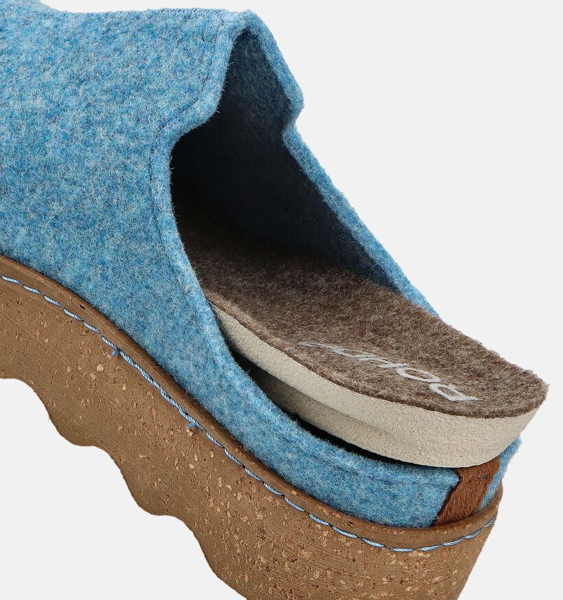 Rohde Foggia Blauwe Vilten Pantoffels voor dames (364829) - geschikt voor steunzolen