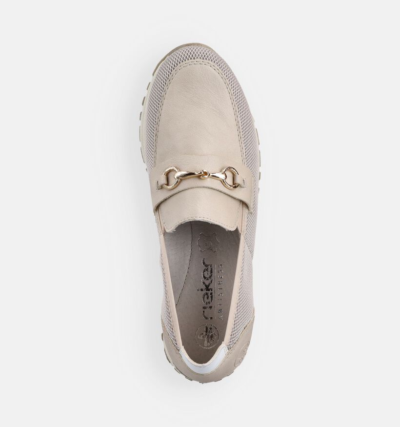 Rieker Beige Loafers voor dames (367721) - geschikt voor steunzolen