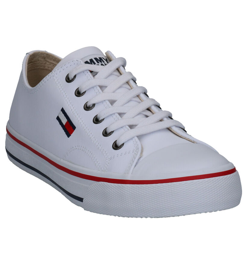 Tommy Hilfiger Leather City Baskets en Blanc en cuir (264954)