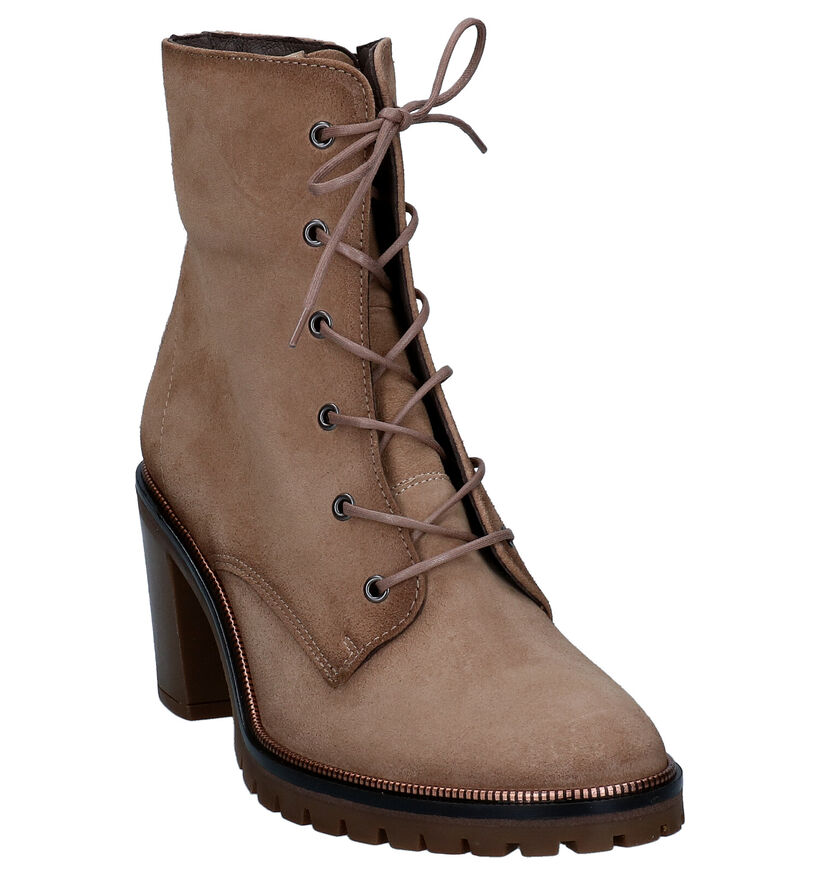 Softwaves Bottines à lacets en Taupe en daim (298172)