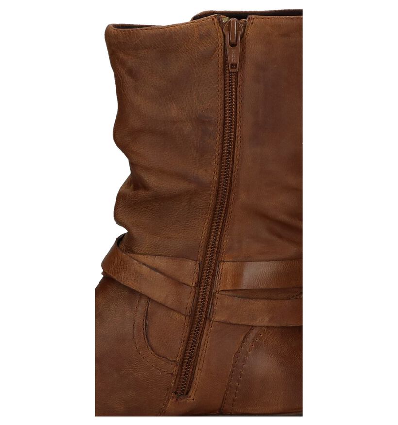 Cognac Korte Laarzen SPM in leer (226830)