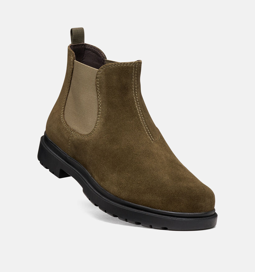 Geox Bottines Chelsea en Vert pour hommes (376344) - pour semelles orthop&eacute;diques