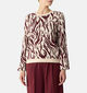 comma casual identity Bordeaux Trui Zebra voor dames (364470)
