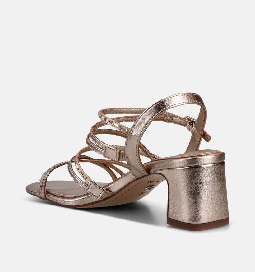 Tamaris Sandales &agrave; talons en Or pour femmes (371710)