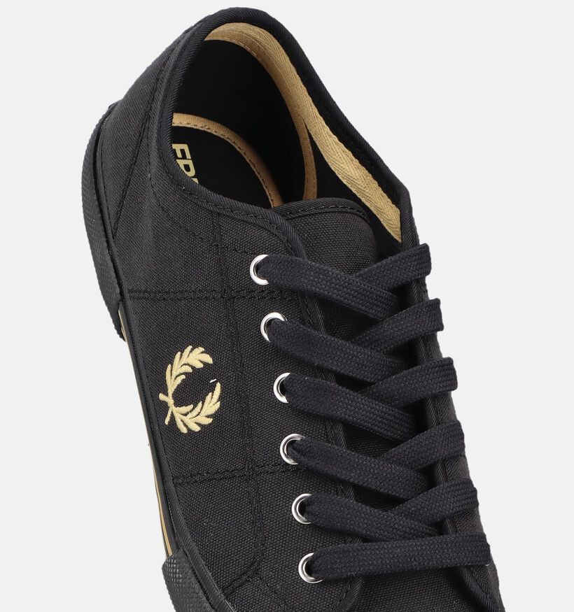Fred Perry Vintage Tennis Canvas Zwarte Veterschoenen voor heren (368925)