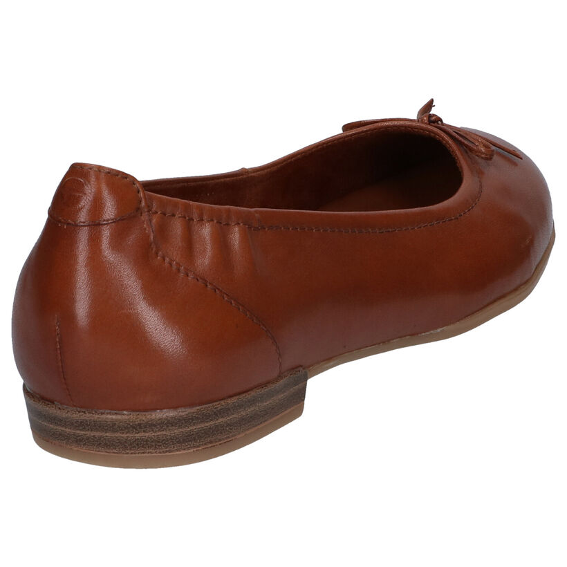 Tamaris Greenstep Ballerines en Cognac en cuir (286279)