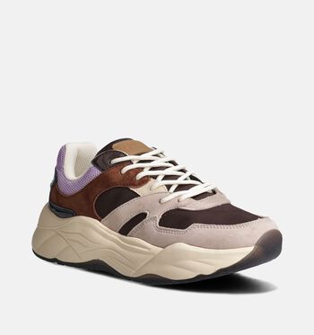 Scotch & Soda Sneakers Geel/Bruin/Blauw/Grijs