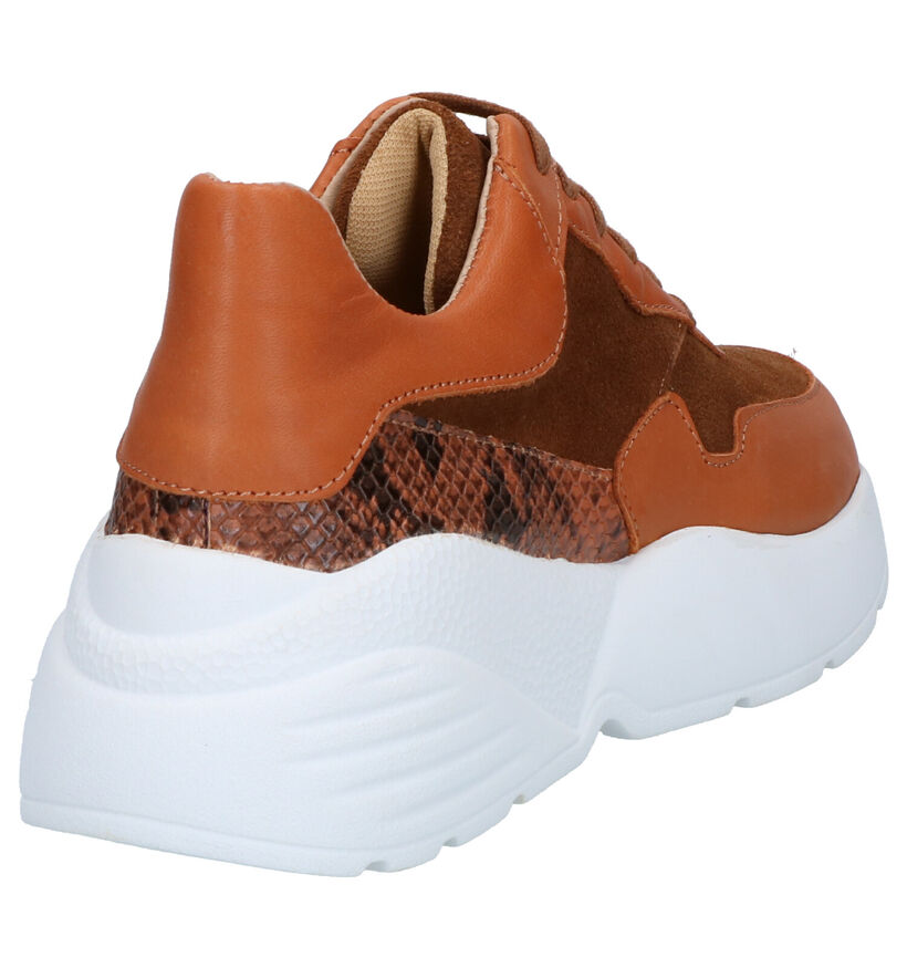Via Limone Baskets casual en Cognac en daim (264967)