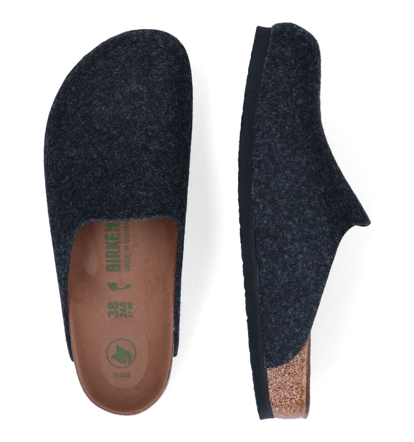 Birkenstock Amsterdam Vegan Grijze Pantoffels in stof (294812)