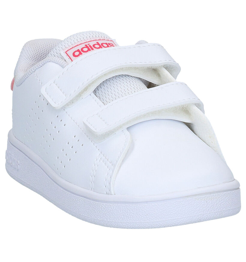 adidas Advantage I Chaussures pour bébé en Blanc en simili cuir (284709)