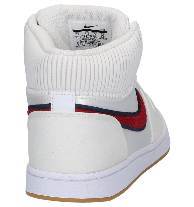 Nike Ebernon Baskets hautes en Blanc en textile (222186)