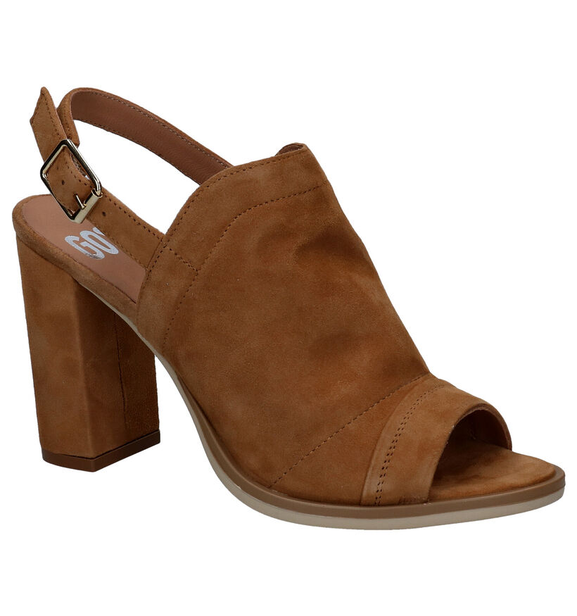 Gosh Sandales à talons en Cognac pour femmes (287440)