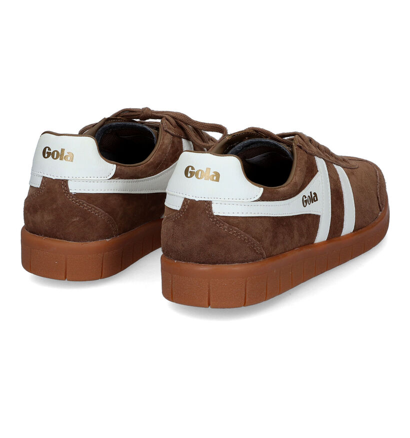 Gola Hurricane Suede Baskets en Beige pour hommes (336324) - pour semelles orthopédiques