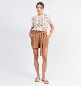 Pieces Linda Short en Khaki pour femmes (326823)