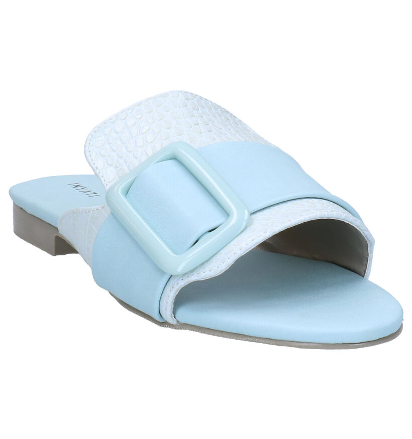 Inyati Nathalie Mules en Bleu en simili cuir (274471)