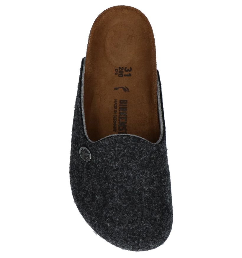 Donker Grijze Birkenstock Amsterdam Pantoffels in stof (231580)