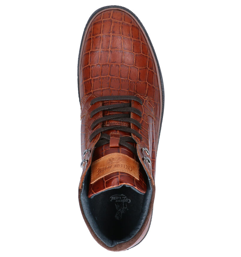 Cycleur de Luxe Lissabon Chaussures hautes en Cognac en cuir (259416)