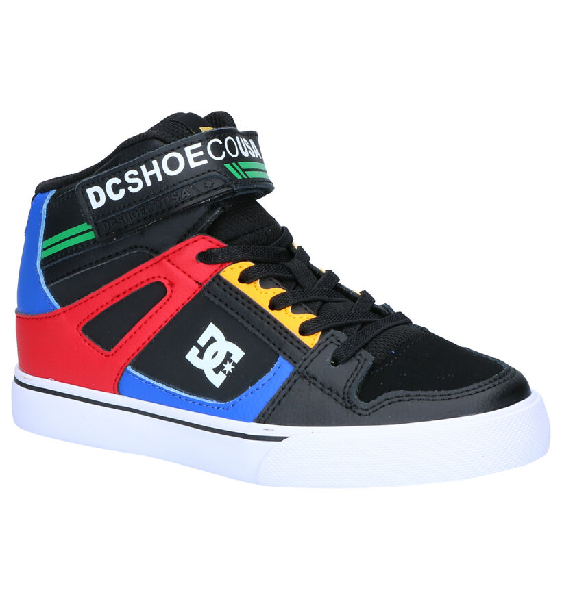 DC Shoes Pure High Top Zwarte Skateschoenen in kunstleer (263587)