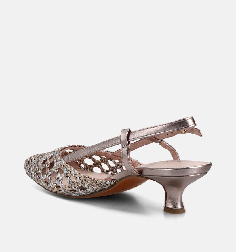 Marco Tozzi Escarpins slingback en Argent pour femmes (367962)