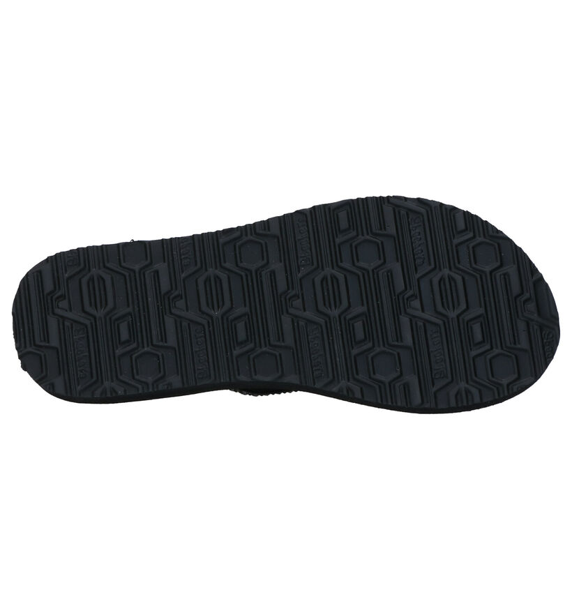 Skechers Yoga Foam Tongs en Noir en simili cuir (272796)