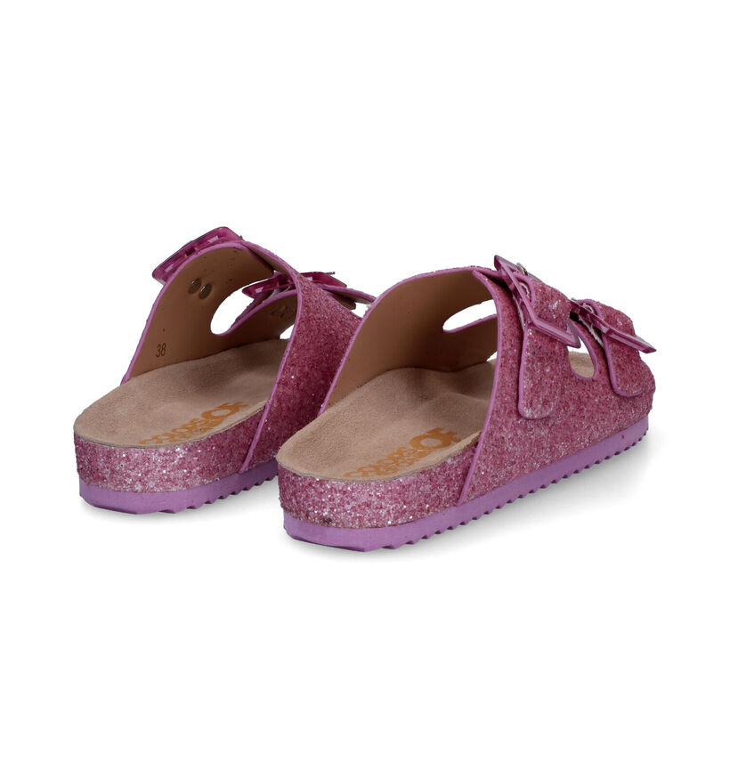 Colors of California Nu-pieds plates en Violet en simili cuir (307070)