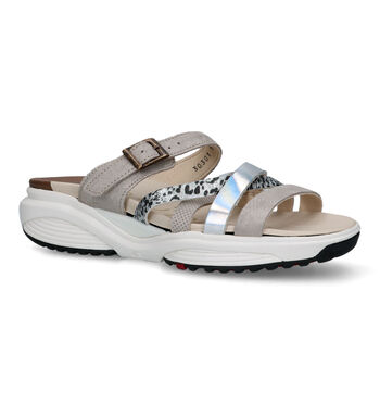 Slippers op sleehak goud