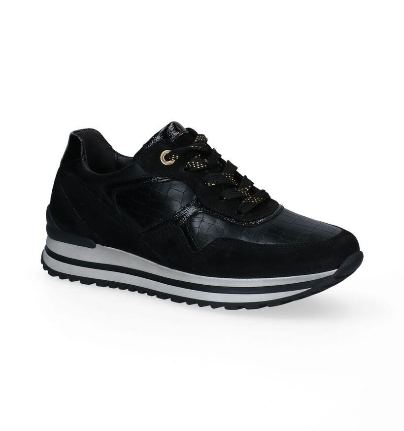 Gabor OptiFit Chaussures à lacets en Noir en cuir (299149)