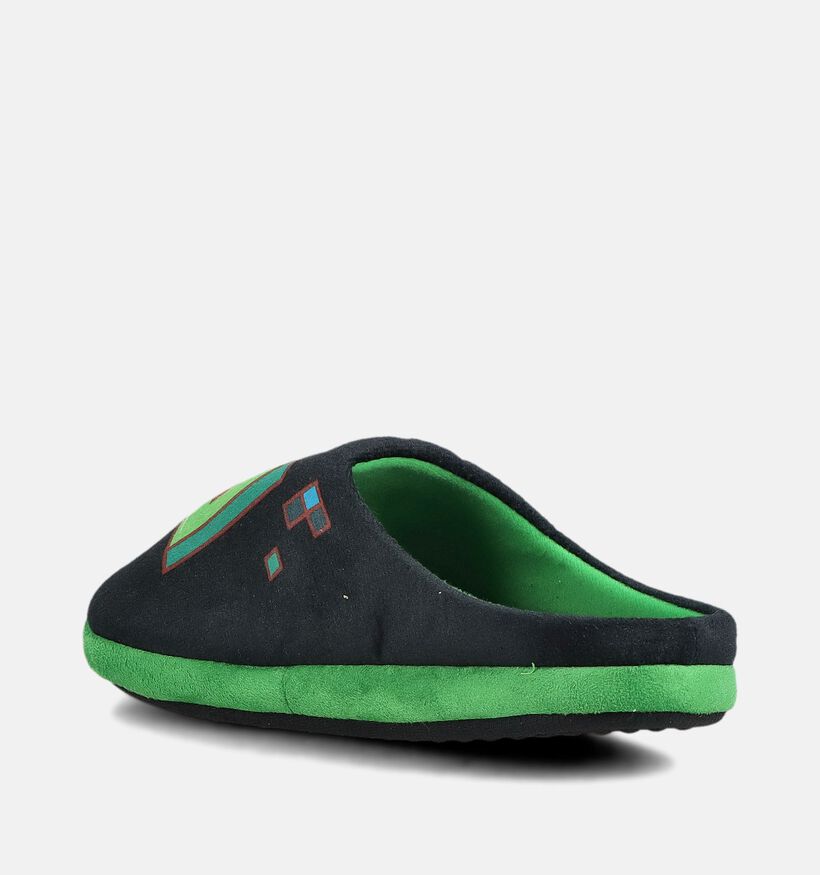 Minecraft Pantoufles en Noir/Vert pour gar&ccedil;ons (381146)