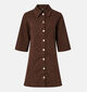 Pieces Salume Denim Donkerbruine Hemdjurk voor dames (374923)