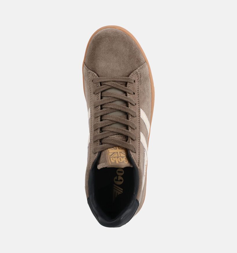 Gola Equipe II Suede Baskets en Vert pour hommes (376439) - pour semelles orthop&eacute;diques