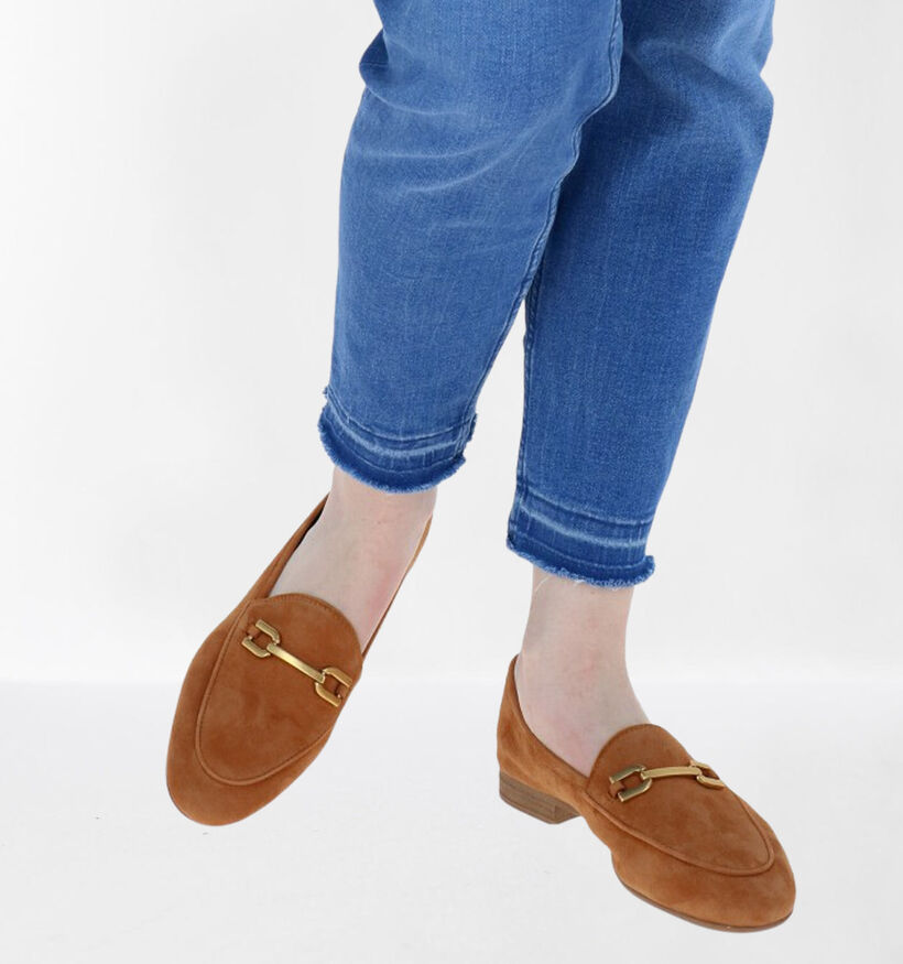 Unisa Dalcy Loafers en Cognac en daim (291027)