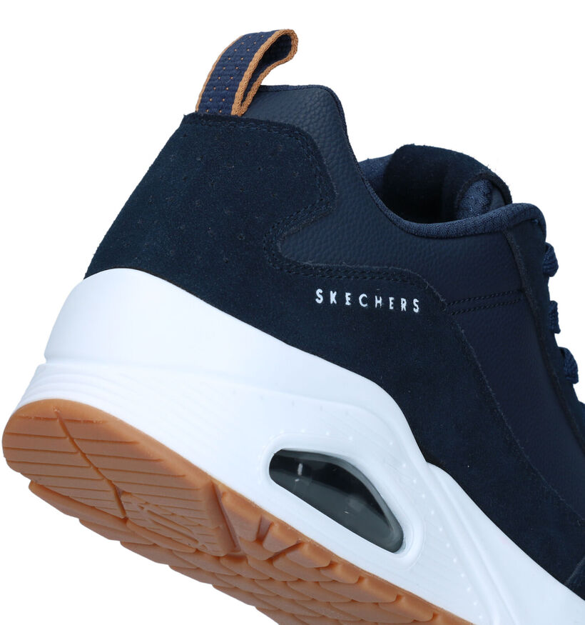 Skechers Uno Stacre Blauwe Sneakers voor heren (326194)