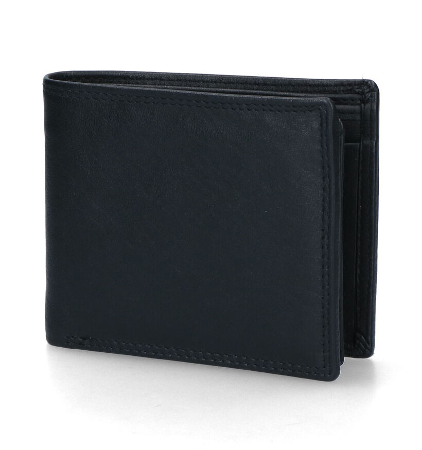 Euro-Leather Zwarte Portefeuille in leer (310410)