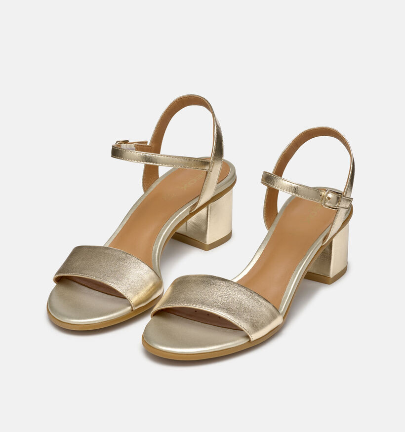 Geox Sandales &agrave; talons en Or pour femmes (368133)
