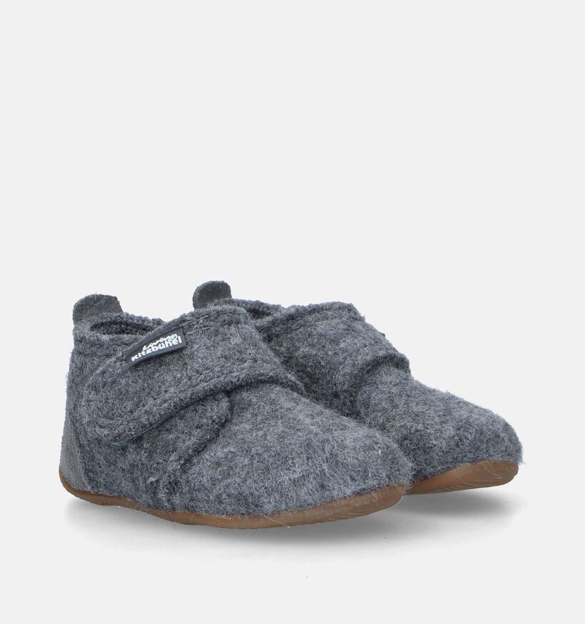 Living Kitzbühel Pantoufles pour bébé en Gris foncé pour garçons (331471)