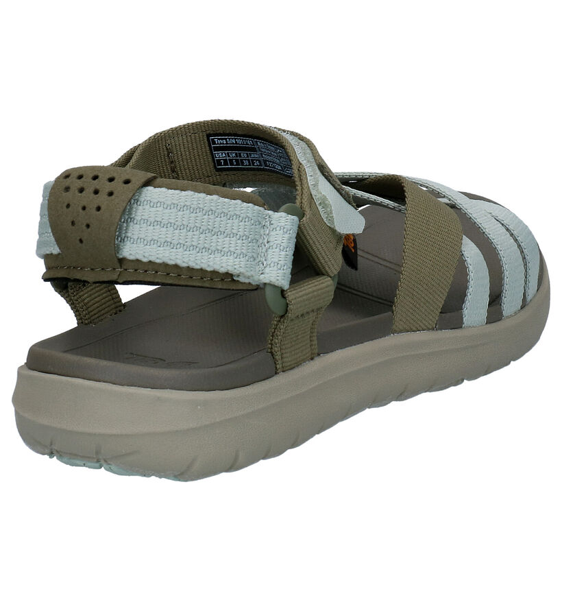 Teva Sanborn Kaki Sandalen in stof (270613)