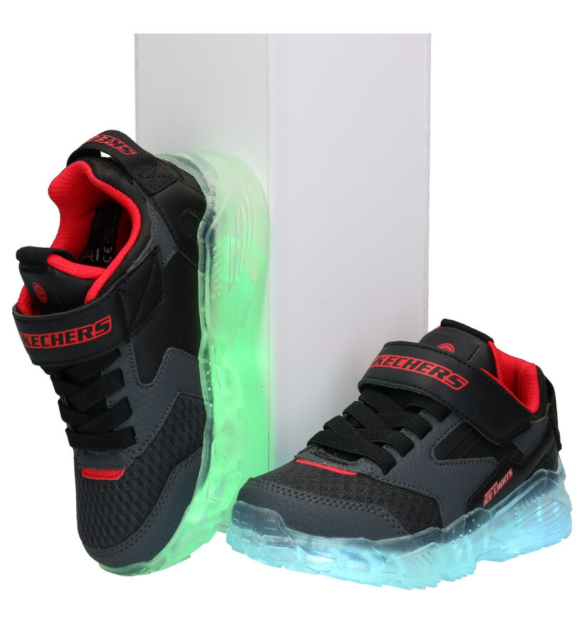 Skechers Ice Lights Zwarte Sneakers in kunstleer (277918)