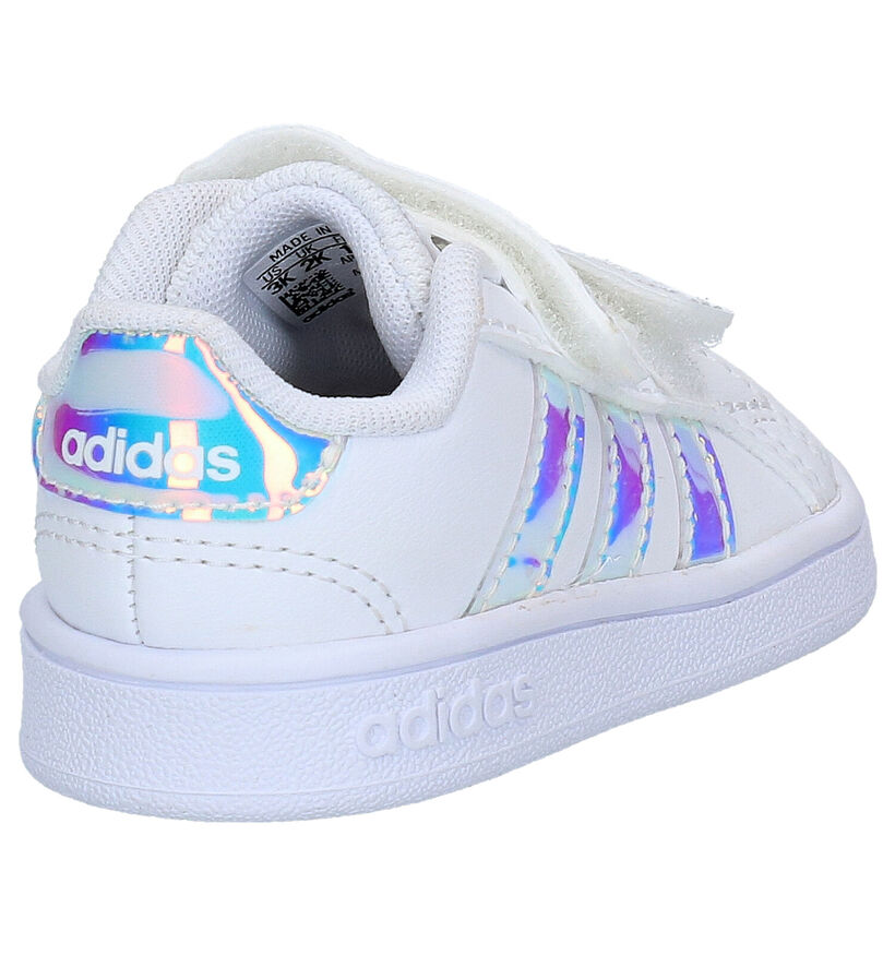 adidas Grand Court I Witte Sneakers in kunstleer (311536)