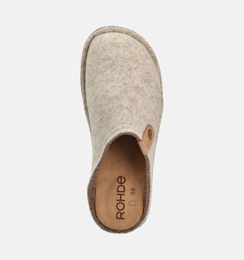 Rohde Lucca Lichtbeige Open Pantoffel voor dames (364824) - geschikt voor steunzolen