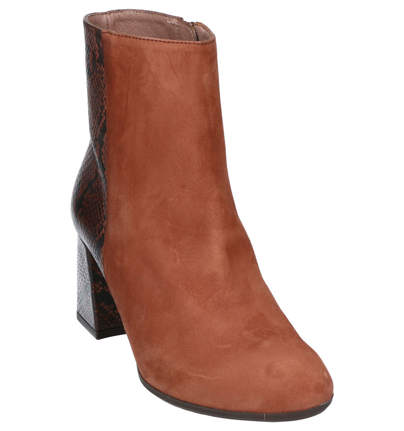 Wonders Cognac Enkellaarzen in leer (259718)