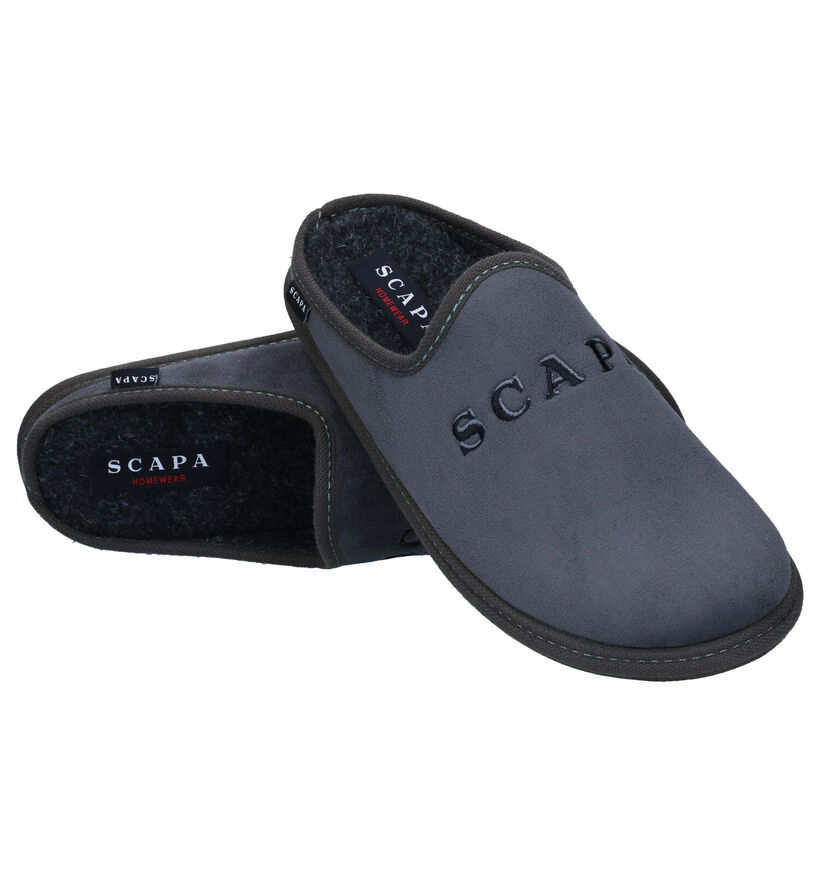 Scapa Pantoufles ouvertes en Gris foncé pour hommes (317115)