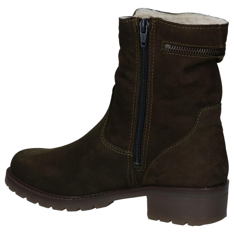 Solemade Josi Groene Bottines in nubuck (297359)
