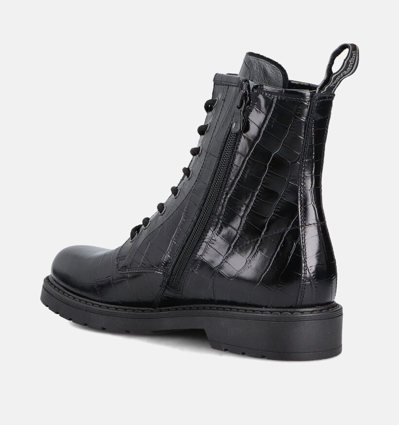 NeroGiardini Croco Zwarte Boots voor dames (361722) - geschikt voor steunzolen