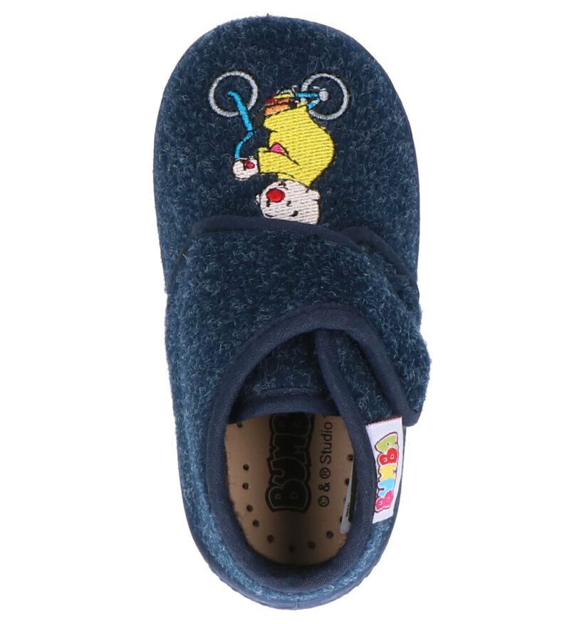 Bumba Pantoufles fermées en Bleu foncé en textile (283453)