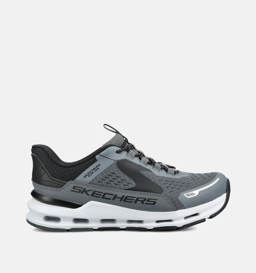 Skechers Glide Step Plus Baskets basses en Gris fonc&eacute; pour filles, gar&ccedil;ons (376844)