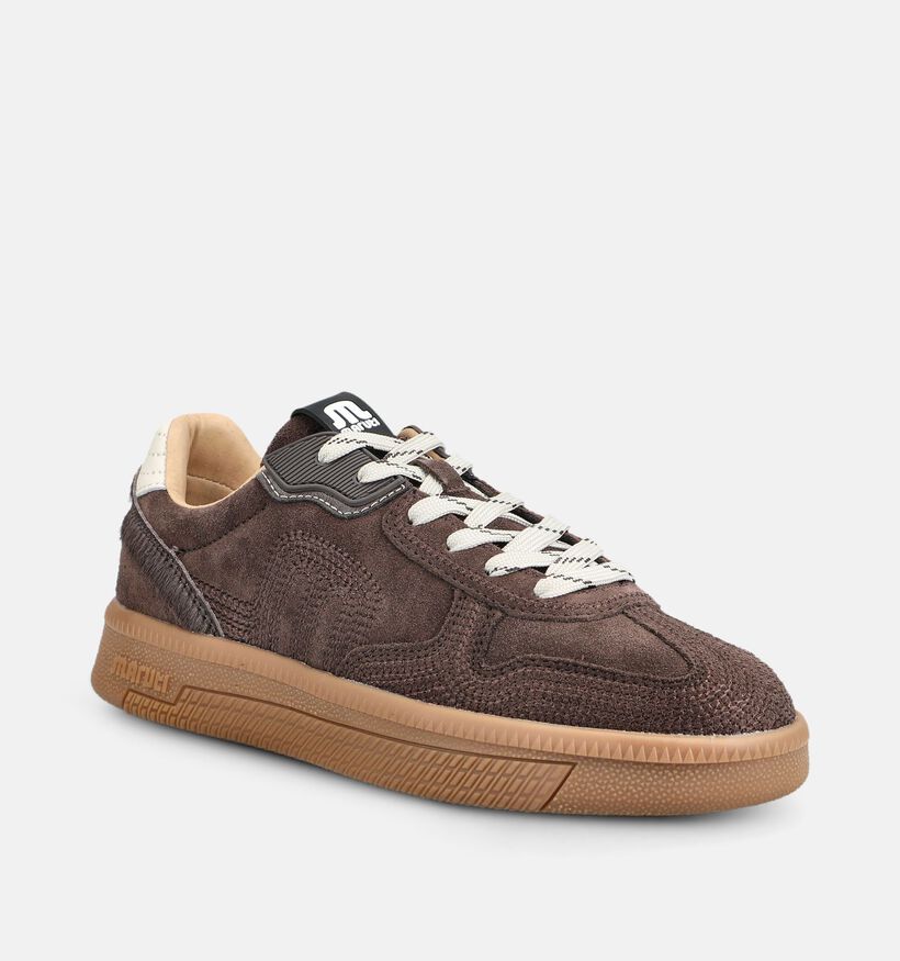 Maruti Yale Donkerbruine Sneakers voor dames (377137) - geschikt voor steunzolen