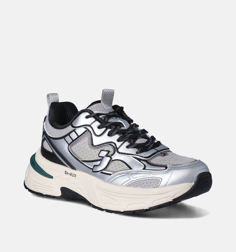 SJ Zilveren Sneakers voor dames (354137) - geschikt voor steunzolen
